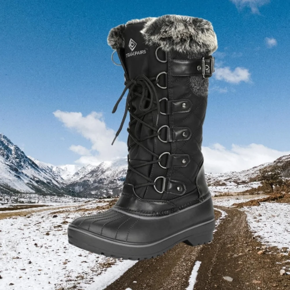 📣 Dream Pairs Non-Slip Warm  Lined Mid Calf Winter Snow Boots 👢 Size 🔟 NWOT